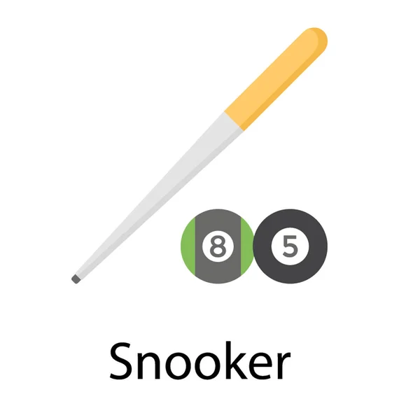 Snooker Oyun Düz Simge Vektör — Stok Vektör