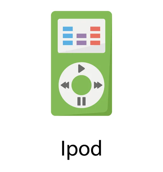 Icône Vectorielle Plate Ipod — Image vectorielle