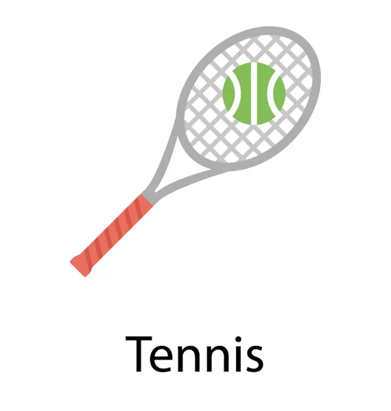 Tennis Icône Plate Design — Image vectorielle