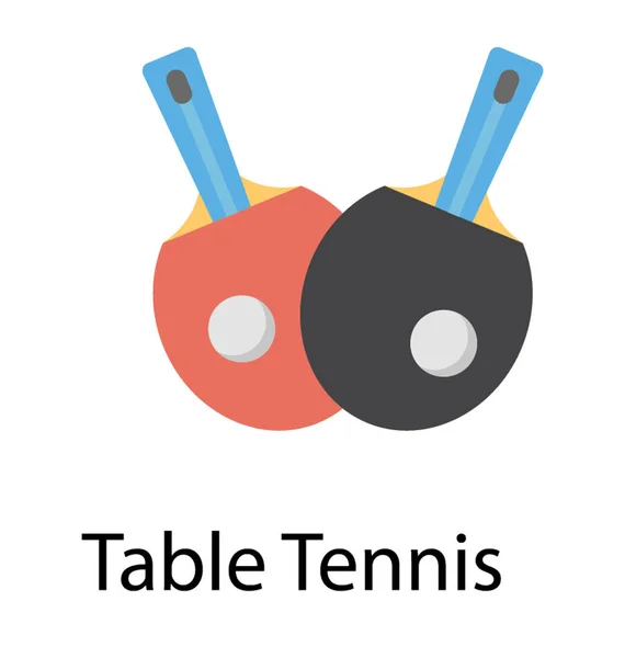 Raquette Pagaie Concept Ping Pong Icône — Image vectorielle