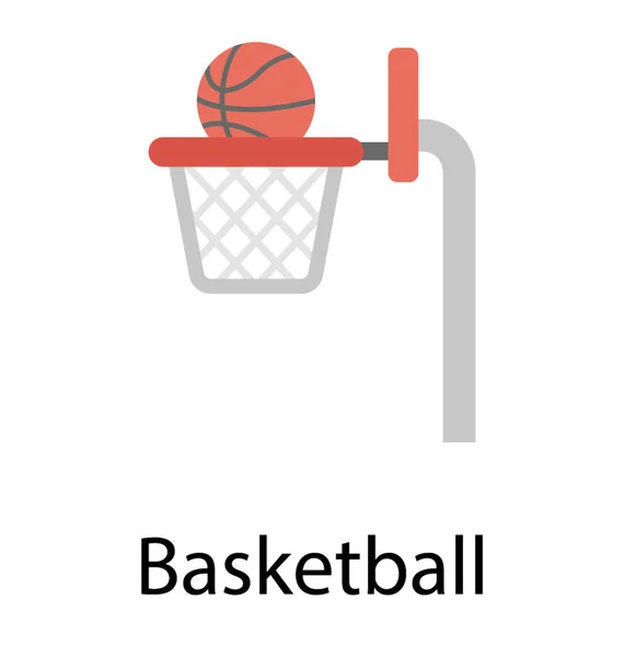 Basket Domstolen Platt Stilikon — Stock vektor