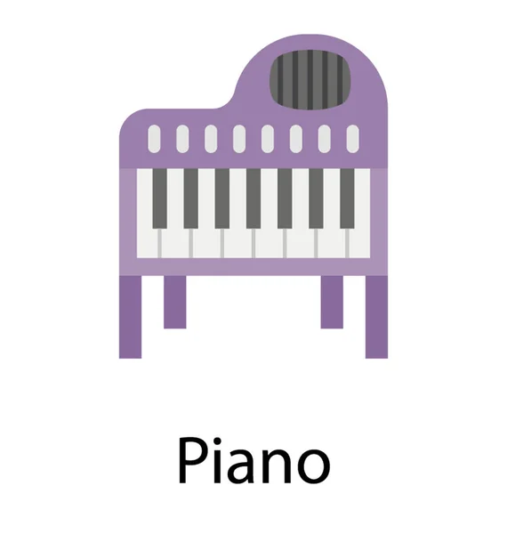Piano Plano Icono Diseño — Vector de stock