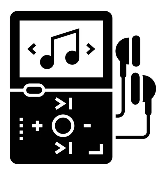 Ipod Headphones Music Device Icon — стоковый вектор