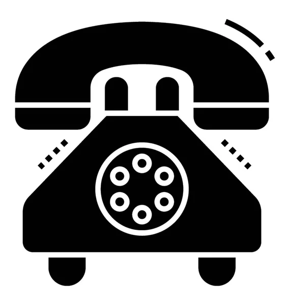 Landsolid Telephone Also Called Retro Phone — Stock Vector