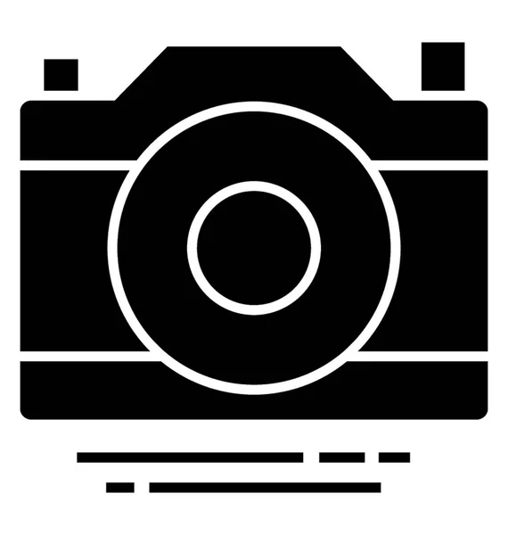 Fotoaparát Ikona Plnou Vektoru — Stockový vektor