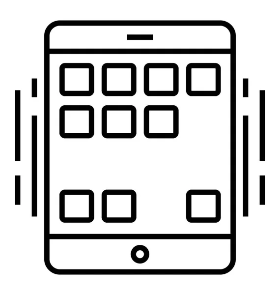 Tablet Line Vector Icon — Stock Vector