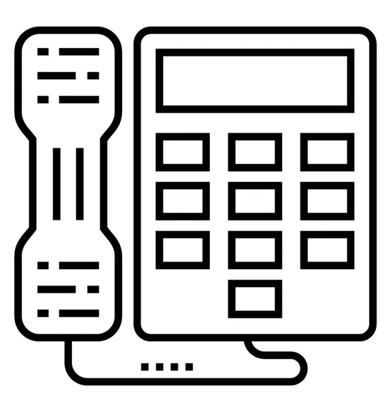 Teléfono Fijo También Llamado Teléfono Retro — Archivo Imágenes Vectoriales