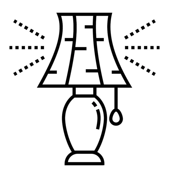 Lamp Lijn Vector Pictogram — Stockvector