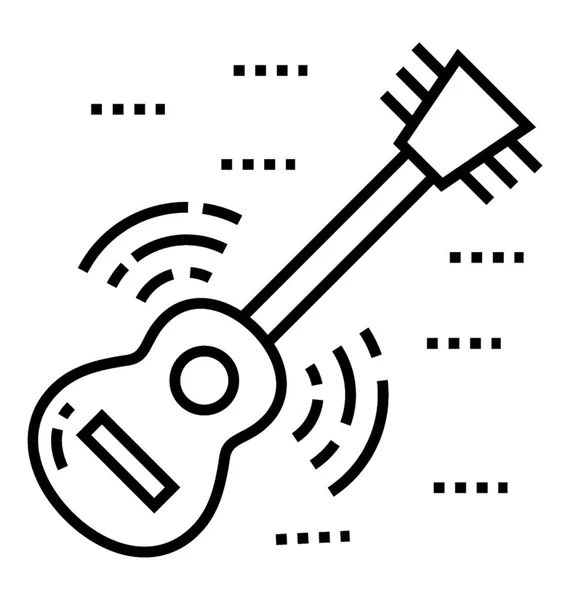 Gitarre Musikinstrument Vektorsymbol — Stockvektor