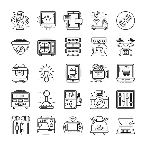 Tecnologia Conjunto Ícones Dispositivos —  Vetores de Stock