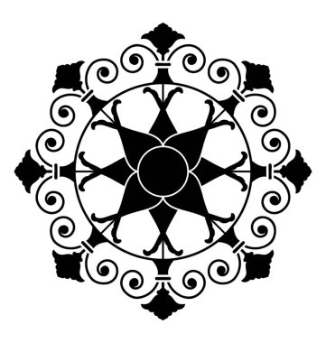 Embroidered design element icon 