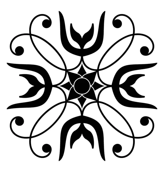 Embroidered Design Element Icon — Stok Vektör