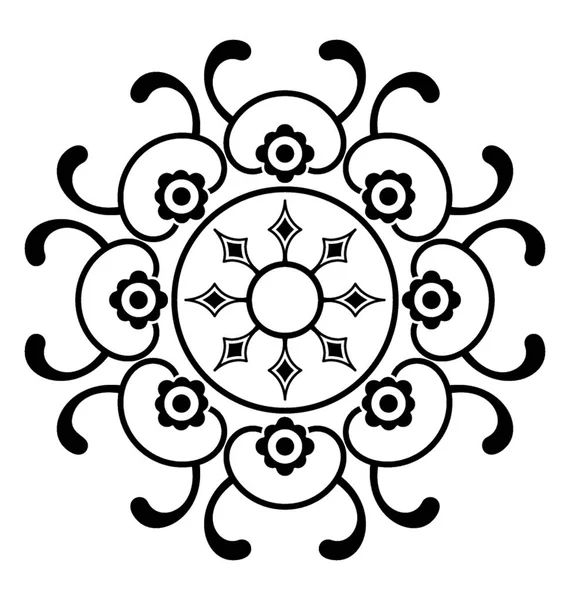 Embroidered Design Element Icon — Stok Vektör