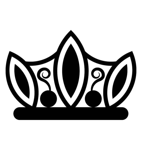 Queen Crown Precious Crown Symbol — Stock Vector