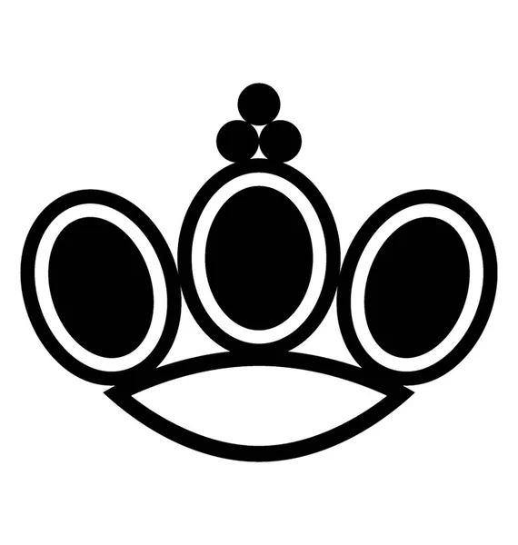Majestätisk Krona Crown Tatuering Symbol — Stock vektor