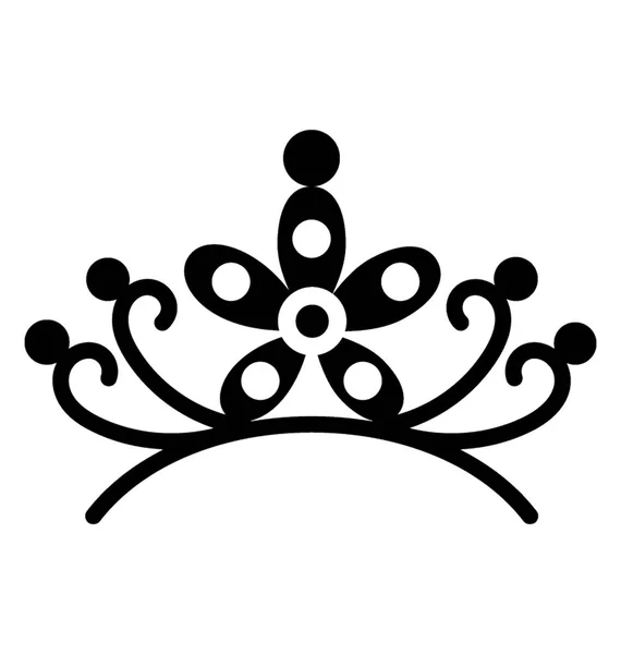 Kroon Van Koningin Kostbare Kroon Symbool — Stockvector