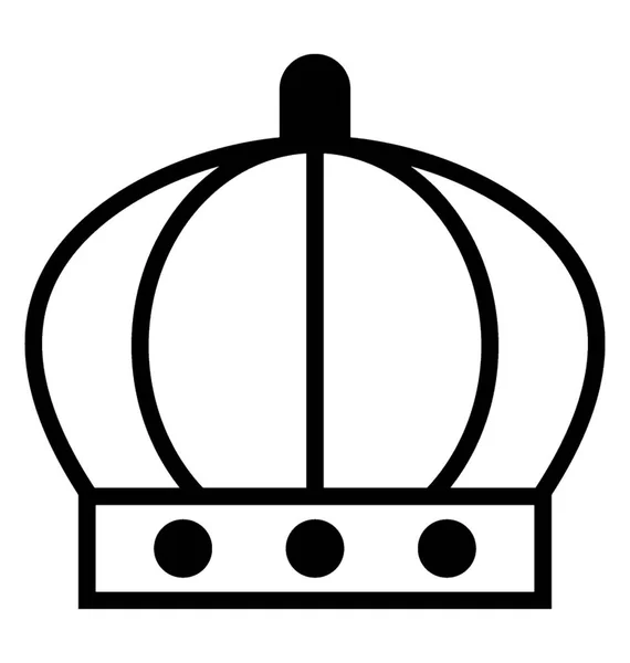 Majestätisk Krona Crown Tatuering Symbol — Stock vektor