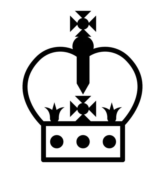 Couronne Royale Icône Design — Image vectorielle