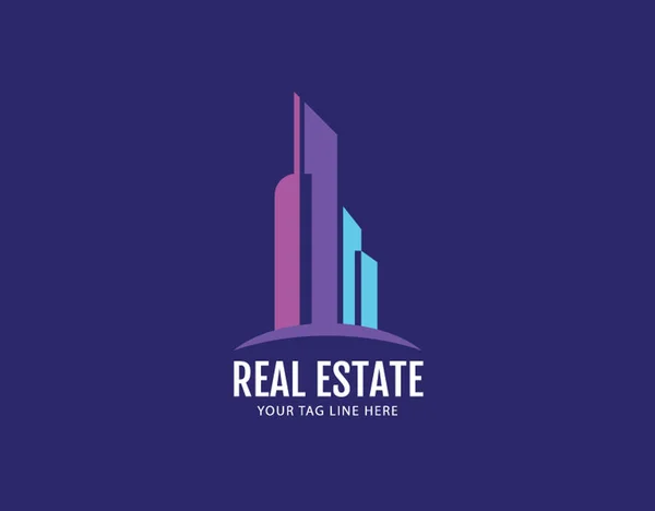 Símbolo Imobiliário Design Logotipo —  Vetores de Stock
