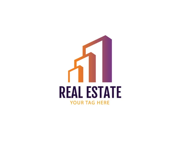 Logotipo Edifício Home Logotipo Propriedade Real —  Vetores de Stock