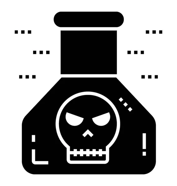 Dangerous Poison Healing Potion Glyph Icon — Wektor stockowy