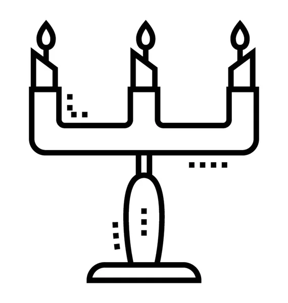Дизайн Значка Лінії Свічки Стенд — стоковий вектор