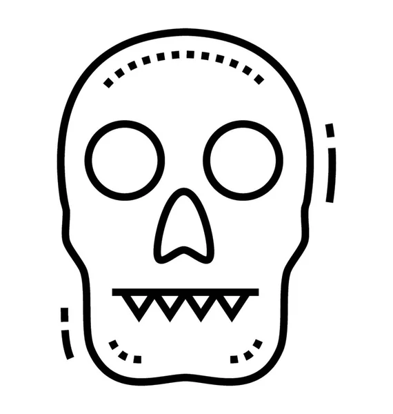 人类的头骨也被称为诡异的脸 — 图库矢量图片