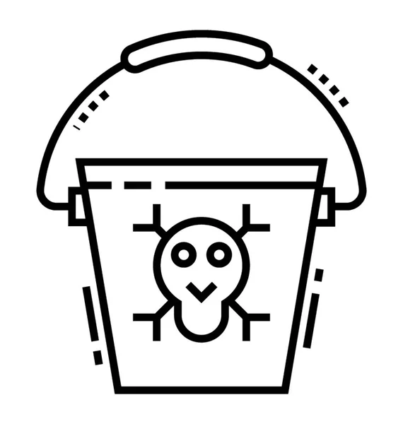 Halloween Bucket Scary Design Element — Stock Vector