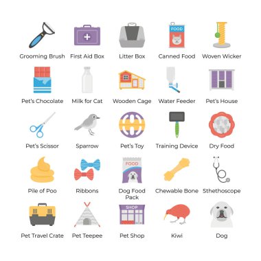 Collection Of Pet Icons clipart