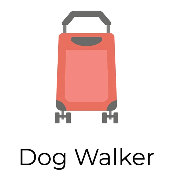 Flat Vector Icon Dog Walker — Stock Vector