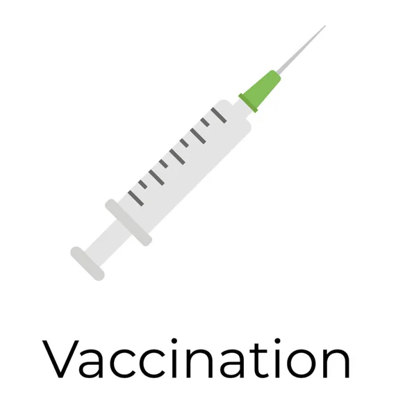 Vaccination Flat Vector Icon — Stock Vector