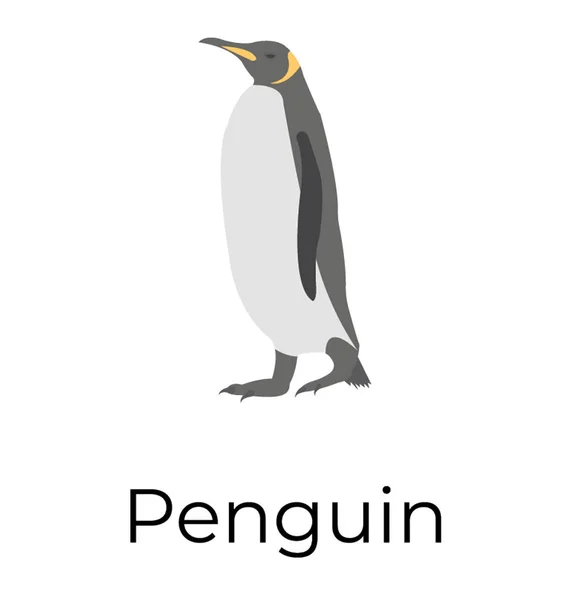 Πιγκουίνος Επίπεδη Διάνυσμα Εικονίδιο — Διανυσματικό Αρχείο