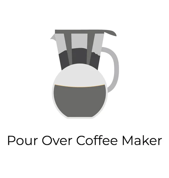 Häll Över Kaffe Ikonen Platt Vektor — Stock vektor