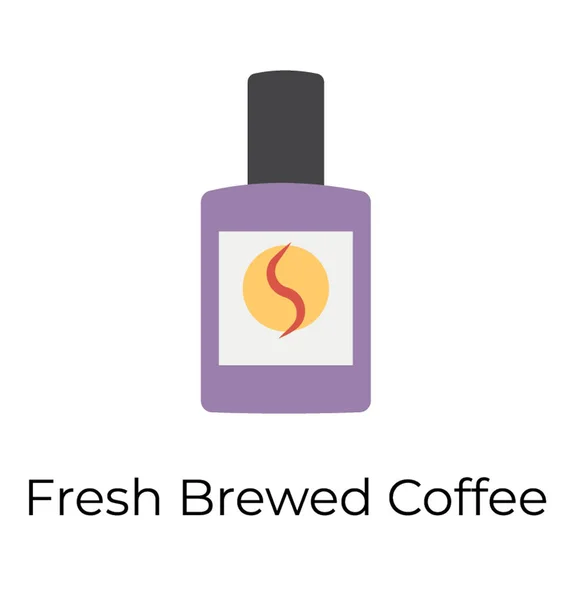 Kaffeeduft Ikone Flacher Vektor — Stockvektor