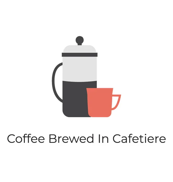 Koffie Pictogram Platte Vector — Stockvector