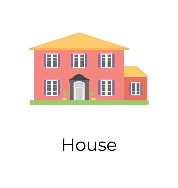 Icono Plano Casa — Vector de stock