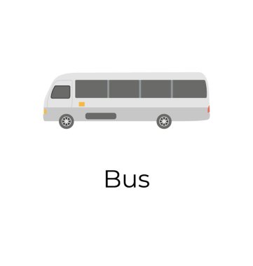 Otobüs düz simgesi 