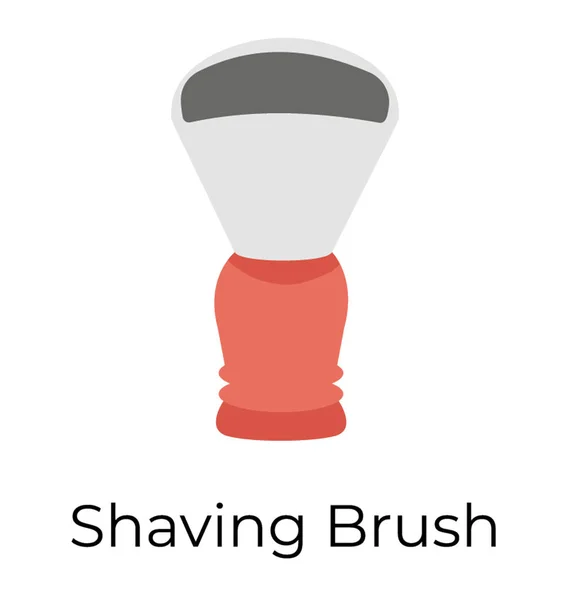 Ícone Vetor Plano Escova Barbear —  Vetores de Stock