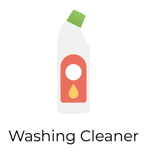 Washing Cleaner Flat Vector Icon — Stock Vector