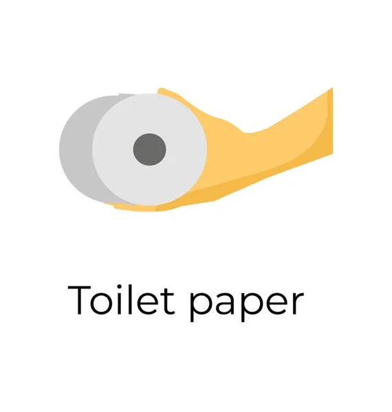 Toilet Paper Flat Vector Icon — Stock Vector