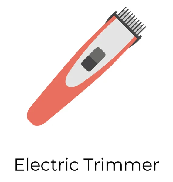 Elektrischer Trimmer Flaches Vektorsymbol — Stockvektor