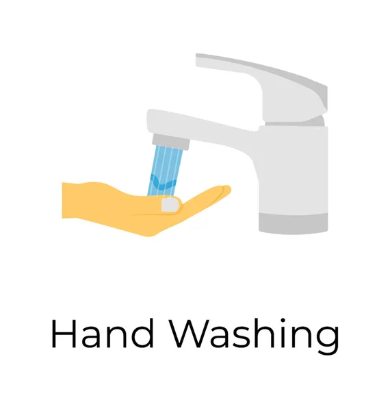 Flat Vector Icon Hand Washing — Stock Vector