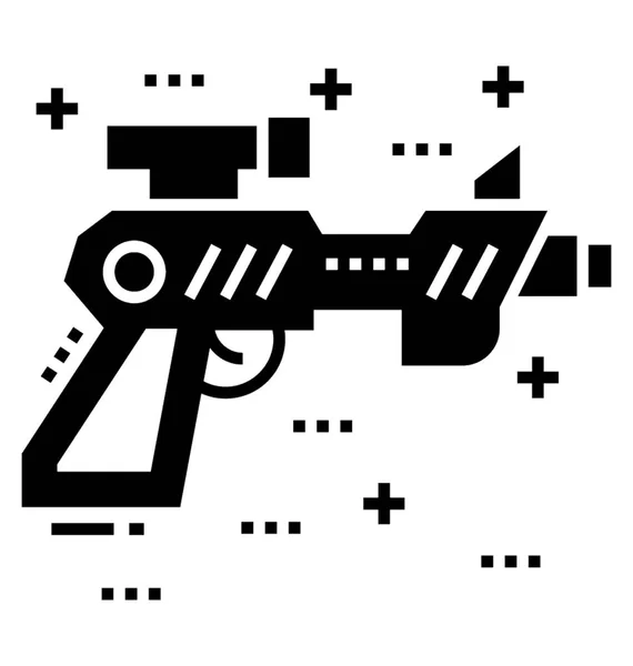 Glyph Ikon Utrymme Gun — Stock vektor