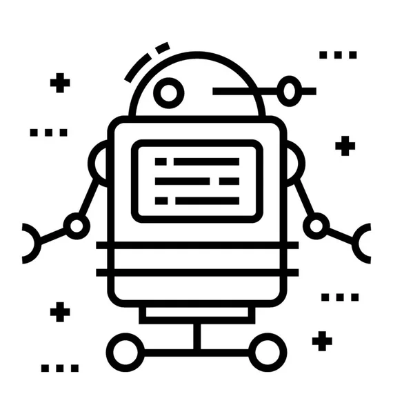 Linje Ikon Robot — Stock vektor