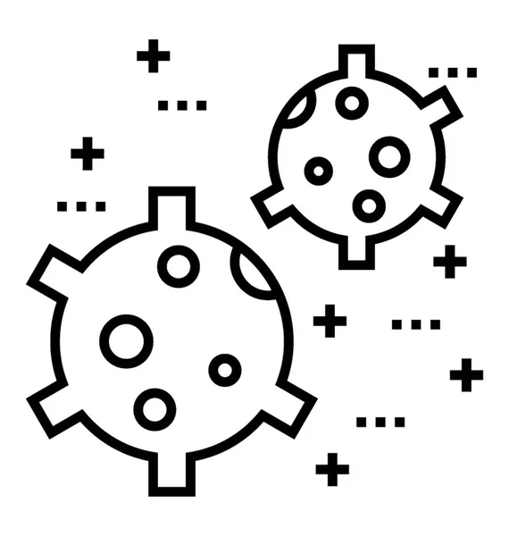 Liniensymbol Des Asteroiden — Stockvektor