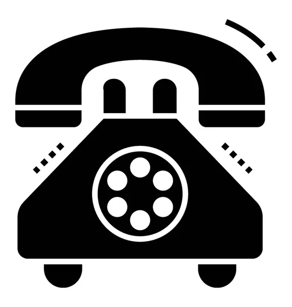 Landline Telephone Also Called Retro Phone — Stock Vector