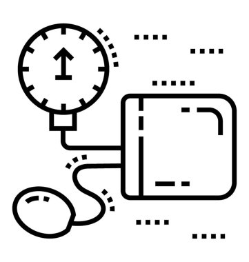 Satır simge vektör tansiyon aleti 