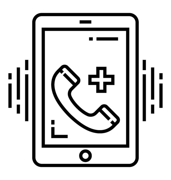 Medical App Linienvektorsymbol — Stockvektor