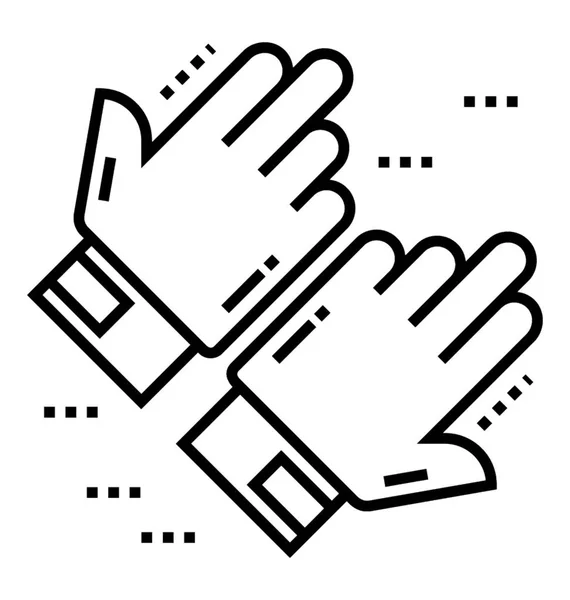 Cpr Handskar Att Värma Upp Kroppen Ikon — Stock vektor