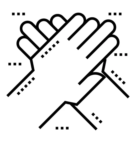 Guantes Cpr Para Calentar Cuerpo Icono Línea — Vector de stock